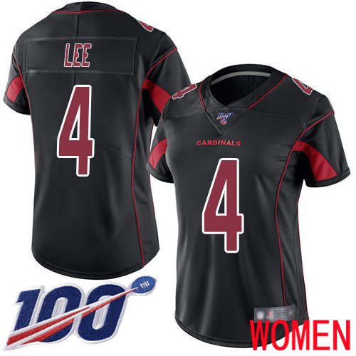 Arizona Cardinals Limited Black Women Andy Lee Jersey NFL Football #4 100th Season Rush Vapor Untouchable->women nfl jersey->Women Jersey